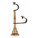 Smart Shophar Drapery Hardware Fasteners Brass Round Double Pole Center Support Curtain Bracket Antique, / Vintage Style/Sturdy Construction/Seamless Setup Process