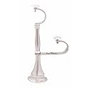 Smart Shophar Curtain Rod Support Brackets Brass Round Double Pole Center Support Curtain Bracket Nickel Silver, / Sturdy Construction/Seamless Setup Process