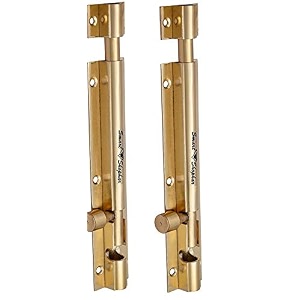 smart shophar tower bolt latch brass plain tower bolt nickel silverreliable and durablesmooth operationsuitable for gates and fences solid brass nickel silver finish 18 inch pack of 2
