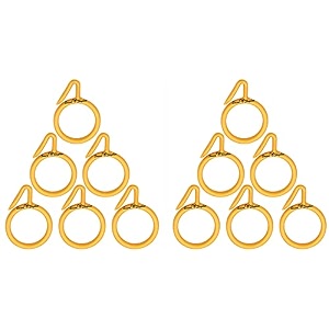 smart shophar furniture hardware accessories plastic nemani curtain ring yellowdurable and long-lastingeasy to usesuitable for curtains and drapes heavy-duty alloy metal yl finish 15 pack o