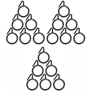 smart shophar heavy duty metal fitting plastic nemani curtain ring brownsturdy constructionsmooth glidingsuitable for drapes heavy-duty alloy metal brass finish 15 pack of 18