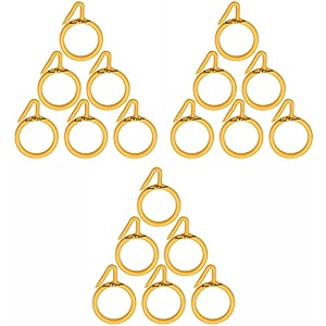 smart shophar premium home improvement hardware plastic nemani curtain ring yellowsecure closuresmooth functionalitysuitable for lightweight curtains heavy-duty alloy metal yl finish 15 pac