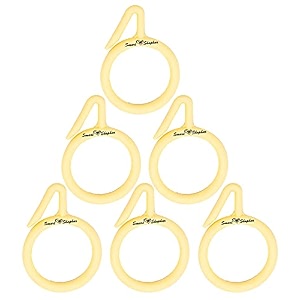 smart shophar plastic nemani curtain ring 15 inches cream pack of 6 - elegant and practical curtain rings - stylish design quick and simple mounting secure fastening