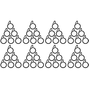 smart shophar premium home improvement hardware plastic nemani curtain ring blackenhanced durabilitysmooth slidingsuitable for home decor heavy-duty alloy metal bk finish 15 pack of 48