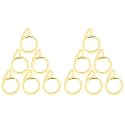 Smart Shophar Plastic Nemani Curtain Ring 1.5 Inches Cream Pack of 12 / Stylish and Elegant/Smooth Gliding/Suitable for Home Decor