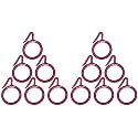 Smart Shophar Premium Home Improvement Hardware Plastic Nemani Curtain Ring Red - Vibrant and Durable Curtain Rings - Outstanding, Easy to Use, Secure Curtain Hanging Heavy-Duty Alloy Metal RD Fi...