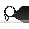 Smart Shophar Heavy Duty Metal Fitting Plastic Nemani Curtain Ring Black - Reliable and Versatile Curtain Rings - Strong, Quick and Simple Setup, Secure Fastening Heavy-Duty Alloy Metal BK Finish...