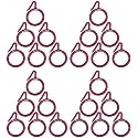 Smart Shophar Furniture Hardware Accessories Plastic Nemani Curtain Ring Red - Functional and Versatile Curtain Rings - Durable, Easy to Use, Secure Curtain Hanging Heavy-Duty Alloy Metal RD Fini...
