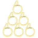 Smart Shophar Plastic Nemani Curtain Ring 1.5 Inches Cream Pack of 6 - Elegant and Practical Curtain Rings - Stylish Design, Quick and Simple Mounting, Secure Fastening