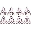 Smart Shophar Heavy Duty Metal Fitting Plastic Nemani Curtain Ring Red - Bulk Pack of Curtain Rings for Convenient Use - Remarkable, Secure Curtain Hanging, Convenient Assembly Heavy-Duty Alloy M...