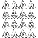 Smart Shophar Heavy Duty Metal Fitting Plastic Nemani Curtain Ring Brown/Reliable and Durable/Seamless Installation Process/Suitable for Drapes Heavy-Duty Alloy Metal Brass Finish 1.5 Pack of 96