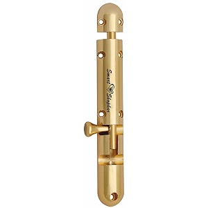 smart shophar door slide latch latchbolt secure locking brass capsule tower bolt gold -  effortless installationdurable design solid brass gold finish 08 inch pack of 1
