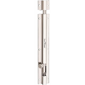 smart shophar tower bolt latch stainless steel plain tower bolt silver  secure locking systemeasy to operatesuitable for doors and gates stainless steel silver finish 06 inch pack of 1