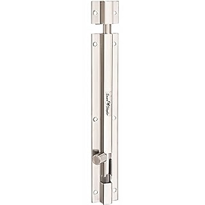 smart shophar barrel bolt slide lock stainless steel plain tower bolt silver  extra long lengthheavy-duty constructionsuitable for large doors stainless steel silver finish 18 inch pack of 1