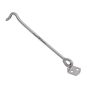 smart shophar furniture hardware accessories stainless steel round gate hook silver secure your gates with a sleek round gate hook 1-pack stainless steel silver finish 04 inch pack of 1