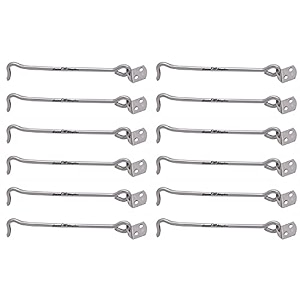 smart shophar premium home improvement hardware stainless steel round gate hook silver  versatile gate hardwarerustproofsuitable for gates fences and outdoor applications stainless steel si