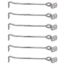 Smart Shophar Furniture Hardware Accessories Stainless Steel Round Gate Hook Silver, Secure Your Gates with a Sleek Round Gate Hook (1-Pack) Stainless Steel Silver Finish 04 Inch Pack of 1