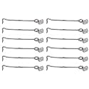 Smart Shophar Furniture Hardware Accessories Stainless Steel Round Gate Hook Silver, Secure Your Gates with a Sleek Round Gate Hook (1-Pack) Stainless Steel Silver Finish 04 Inch Pack of 1