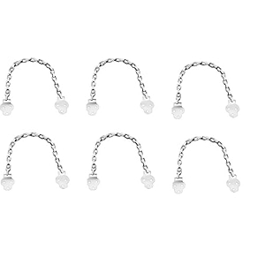 smart shophar heavy duty metal fitting stainless steel suzu table chain silver  value bulk packsturdy constructionperfect for commercial settings stainless steel silver finish 08 inch pack of 6