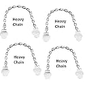 Smart Shophar Premium Home Improvement Hardware Stainless Steel Suzu Table Chain Silver, / Bulk Pack/Durable and Reliable/Enhances Table Security Stainless Steel Silver Finish 08 Inch Pack of 4