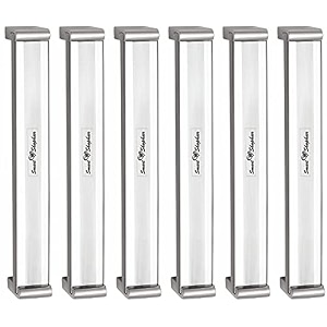 smart shophar stainless steel young cabinet handle 4 inches silver pack of 6 with screwskitchen cabinet hardwaredoor pulls for wooden furniture wardrobe cabinets cupboards amp drawers
