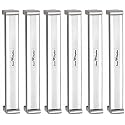 SMART SHOPHAR Stainless Steel Young Cabinet Handle 8 Inches Silver Pack of 6 with Screws/Kitchen Cabinet Hardware/Door Pulls for Wooden Furniture, Wardrobe, Cabinets, Cupboards &amp; Drawers