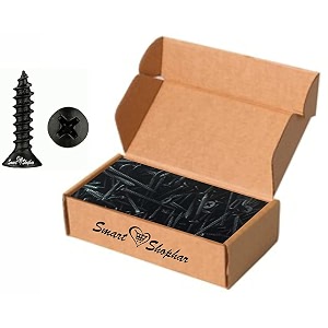 smart shophar heavy duty metal fitting steel phillips flat head sheet metal screws 19 x 4 mm black oxide finish pcsfine-quality screwssuitable for various applications