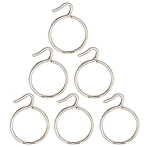 smart shophar premium home improvement hardware steel supreme curtain ring hook silver window curtains doors curtains big size heavy metal hooks perfect round curve shape smooth running on stand
