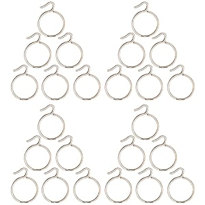 smart shophar heavy duty metal fitting steel supreme curtain ring silver durable curtain rings for easy installation stainless steel silver finish 15 pack of 24