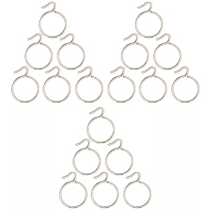 smart shophar heavy duty metal fitting steel supreme curtain ring silver smooth gliding rings for curtains stainless steel silver finish 15 pack of 18