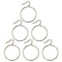 Smart Shophar Furniture Hardware Accessories Steel Supreme Curtain Ring Hook Silver Window Curtains Doors Curtains |Big Size Heavy Metal Hooks Perfect Round Curve Shape Smooth Running on Standard...