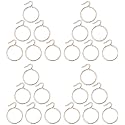 Smart Shophar Heavy Duty Metal Fitting Steel Supreme Curtain Ring Hook Silver Window Curtains Doors Curtains |Big Size Heavy Metal Hooks Perfect Round Curve Shape Smooth Running on Standard Pipe ...
