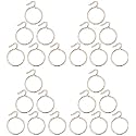Smart Shophar Heavy Duty Metal Fitting Steel Supreme Curtain Ring Silver, Durable Curtain Rings for Easy Installation Stainless Steel Silver Finish 1.5 Pack of 24