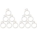Smart Shophar Furniture Hardware Accessories Steel Supreme Curtain Ring Hook Silver Window Curtains Doors Curtains |Big Size Heavy Metal Hooks Perfect Round Curve Shape Smooth Running on Standard...