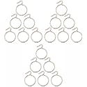 Smart Shophar Heavy Duty Metal Fitting Steel Supreme Curtain Ring Silver, Smooth Gliding Rings for Curtains Stainless Steel Silver Finish 1.5 Pack of 18