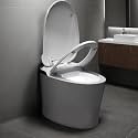 Smart Toilet for Bathroom, Modern Toilet with Heated Seat, Auto Off Seat Flushing, Foot Sensor, Night Light
