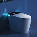 Smart Toilet with Heated Seat Auto Flush Foot Sensor Manual Seat/Lid