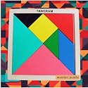 Floor Puzzle & Game - Puzzle & Play Space (96Pieces Jigsaw Puzzles (42 x 30 cm) 15No's Flashcards),Toddler Puzzles,Gifts for Boys & Girls Ages 3 to 7 (Tangram)
