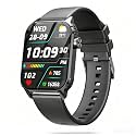 TRAUSI Touchscreen Smartwatch with Bluetooth Call, 100 Modes and Sleep Notifications, Waterproof Watch for iPhone Black