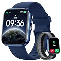 Smart Watch for Men, Answer/Make Calls, Alexa Built-in, 1.85" Touch Screen Fitness Tracker for Android &amp; iPhone, Heart Rate/Sleep/SpO2 Monitor Smartwatch, IP68 Waterproof 100+ Sport Modes with 2 Bands