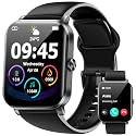 Smart Watch, Smartwatches for Men Women, 1.85" HD Fitness Tracker (Answer/Make Calls), 120+ Sport Modes, Heart Rate/Sleep Monitor, IP68 Waterproof Fitness Watch, Smartwatch for Android iOS (Black)