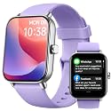 Smart Watches for Men,1.85" HD Display Compatible iPhone/Android (Answer/Make Calls),110+ Sport Modes Fitness Tracker with Heart Rate/Sleep/Sp02 Monitor,IP68 Waterproof (Light Purple, 1.85)