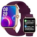 Smart Watch for Women Men,1.85 inch AMOLED Touchscreen for Android &amp; iPhone,Fitness Watch 110+ Sport Modes Heart Rate/Sp02/Sleep/Calories Monitor IP68 Waterproof,Bluetooth Calls (Purple, 1.7)