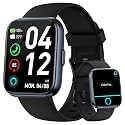 Smart Watches for Men Android &amp; iPhone, 1.8" HD Alexa Built-in Smartwatches Fitness Tracker Watch with Bluetooth Calls, IP68 Waterproof, Heart Rate/Sleep/SpO2 Monitor, 110 Sport Modes - Black