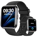 Woneligo Smart Watch for Women, Answer/Make Calls, Alexa Built-in, 1.85" Touch Screen Fitness Tracker for Android &amp; iPhone, Heart Rate/Sleep/SpO2 Monitor Smartwatch (All Black)