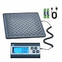 Smart Weigh Digital Shipping Scale, 440 lb x 1 oz, Black Steel Platform