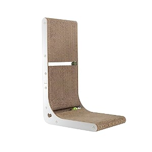 smartbean cardboard cat scratcher vertical cat scratching board 236 inch l-shape cat scratch pads with built-in catnip toy balls wall-mount cat scratchers for indoor cats