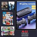 Smartcam M33 2.4G Wireless Game Stick Handheld Game with 4K 3D TV Output, 45 Emulators, 30, 000+ Games, 360° Universal Rocker, 2 Gamepads, Black