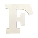 6 InchWhite Wooden F Letter- English Upper Case Alphabets Cutouts for Art and Craft Work (F_White_6 in x 25mm)