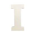 Wooden I Letter- English Upper Case Alphabets Cutouts for Art and Craft Work (I_White_15x2.5 Cm)